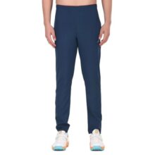 Vector X OML-305 Men’s Dry-Touch Sports 100% Polyester Trackpant with Zipper Pockets Trouser – Ultra-Lightweight, Moisture Wicking, Training & Running Pant + Contrast Piping Design (Airforce, XL)