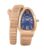 French Connection Eternelle Curve | Blue Dial with Rose Gold Case | Flexible Wrap Bracelet Strap | Crystal Accent Design | Roman Numerals Analog Watch for Women – FCN0142URGM