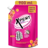Xpert Dishwash Liquid Gel 900 ml | 2X Cleaning Power | Tough on Grease | Residue Free | Gentle on Hands | Orange Fragrance | Refill Dishwash Soap Pouch For All Utensils
