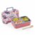 Attro Kitty Kart Plastic Lunch Box – 3 Compartment Bento Tiffin, Leak-Proof & Durable, Plastic Cutlery, Ideal For Kids, School,Picnic – 800Ml, Pink Purple