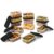 AQUAWARE Plastic Storage Food Containers with Lid Set of 12 (6x350ml & 6x250ml) Black,BPA Free Food Grade Plastic Container,Microwave & Dishwasher Safe,Airtight Leak Proof,Lunch box for office