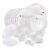 Cello Opalware Dazzle Series Lush Fiesta Dinner Set, 49Pcs | Opal Glass Dinner Set for 8 | Light-Weight, Daily Use Crockery Set for Dining | White Plate and Bowl Set