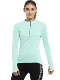 Campus Sutra Women’s Regular Fit Yoga Shirt (SUMCS23_JRTUMB_W_PLN_LSG_Mint Green S)