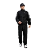 Adidas Men Training Mock Collar Long Sleeve Track Suit – Regular Fit Polyester Activewear Set Lightweight, Breathable Sportswear track suit for Gym, Running, Fitness, Casual For Fall Winter
