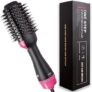 4-In-1 One Step Hair Dryer & Volumizer Hot Air Brush 1200W | Ionic Ceramic Tourmaline Hair Dryer Brush | Straightener, Curler & Styler | Frizz-Free Smooth Finish | For All Hair Types