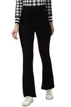 Van Heusen Women Black Solid Formal Regular Fit Trousers