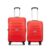 Vip Corsa Ultra Strong Polypropylene Hardsided Luggage Spinner Dual Wheels With Ergonomic Grip Handle Set Of 2 (55Cm+66Cm) Red