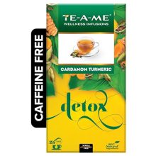 TE-A-ME Detox Cardamon Turmeric Tea – 25 Tea Bags | Herbal Tea | Herbal Tea Bags | 100% Caffeine Free Tea