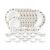 La Opala, Novo Collection, Opal Glass Dinner Set 35 Pcs, Petite Roses, White