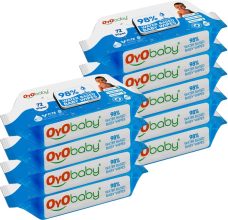Oyo Baby Gentle 98% Water Wipes With Lid- Cleanses The Skin Without Causing Irritation(648 Wipes)
