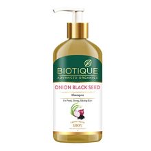 Biotique Onion Black Seed Shampoo For Fresh, Strong And Shining Hair, 300 Ml | Hair Fall Control, Ha