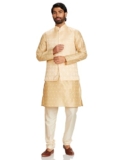 Amazon Brand – Symbol Men’s Kurta Bundi Churidar Set_SY-A23-MNA-BFKC-116_Beige_S