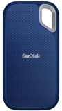 SANDISK Extreme 2TB Portable External SSD, 1050MB/s R, 1000MB/s W, 3m Drop Protection, IP65 Water/dust Resistant, PC,MAC & TypeC Smartphone Compatible, 5Y Warranty, Royal Blue Color