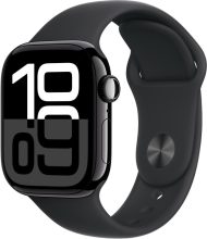 Apple Watch Series 10 Gps 42Mm Jet Black Aluminium With Sport Band(Jet Black Strap, Free Size)