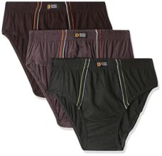 Dixcy Scott Originals Mens Modern Regular Solid Pure Cotton Briefs (PR144626M_Olive,Coffee Brown,Dark Grey_M)
