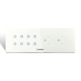 Kamonk 8 Module Custom Plate/Horizontal: (4 Gang x 2 units) + (Fan Regulator x 2 units) | Compatible with Alexa, Google Assist., Siri Shortcuts