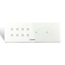 Kamonk 8 Module Custom Plate/Horizontal: (4 Gang x 2 units) + (Fan Regulator x 2 units) | Compatible with Alexa, Google Assist., Siri Shortcuts