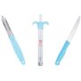 Anjali 3-Piece Kitchen Tool Set – 1 Knife, 1 Peeler, 1 Lighter – Ideal for Cooking, Food Prep, and Daily Uses in Home and Kitchen- Blue