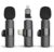 TECHNOVIEW Wireless Microphone Lavalier Lapel Microphone for Android,iPhone – Cordless Omnidirectional Condenser Recording Mic for Interview,Youtubers,Video Recording, Live Streaming(Dual-Black)