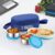 Cello Double Treat Set Of 3 Pcs Lunch Box With Jacket For Daily Use, Blue | 2 X 300Ml Stainless Steel Containers, 1 X Oval Container |Lightweight Leakproof Airtight Tiffin Box Case For Office & Travel
