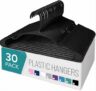 Golden Bird Pack of 30 Premium Plastic Hanger Clothes Hangers for Hanging, Elevate Your Wardrobe Organization Space Saving Clothes Hangers for Wardrobe Ultra Slim Closet Hangers for Shirts,Pants