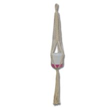 Trustbasket Athena Macrame Hanger | Contempory Macrame Hanger Flower Pot Holder For Indoor & Outdoor Balcony Gardening (Pots Are Not Included)