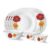 Larah by Borosil Zinnia Fluted Series Opalware Dinner Set | 13 Pieces for Family of 4 | Microwave & Dishwasher Safe | Bone-Ash Free | Crockery Set for Dining & Gifting | Plates & Bowls | White