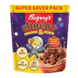 Bagrry’s Choco+ MOONS AND STARS – 1.2 kg | Multigrain Goodness | No Maida | More Chocolaty | Oats, Whole Wheat & Rice | High Fibre, Protein, Calcium | Delicious Breakfast Cereal for Kids & Adults