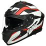 SMK Typhoon Azonix ISI, DOT & ECE 06 Certified Helmet with Dual Visor MATT Black & White – S
