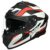 SMK Typhoon Azonix ISI, DOT & ECE 06 Certified Helmet with Dual Visor MATT Black & White – S