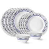 Larah by Borosil Ocean Fluted Series Opalware Dinner Set | 12 Pieces for Family of 4 | Microwave & Dishwasher Safe | Bone-Ash Free | Crockery Set for Dining & Gifting | Plates & Bowls | White