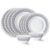 Larah by Borosil Ocean Fluted Series Opalware Dinner Set | 12 Pieces for Family of 4 | Microwave & Dishwasher Safe | Bone-Ash Free | Crockery Set for Dining & Gifting | Plates & Bowls | White