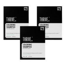 ThriveCo Coloring Shampoo with Hyaplex™ | Natural Black | Easy Application | Rich, Shiny Color | At-Home Hair Coloring Solution | 80 gm (Pack of 3)