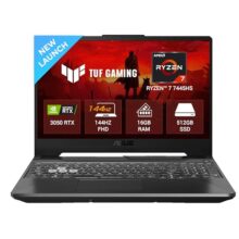 Asus Tuf A15 (2025), Amd Ryzen 7 7445Hs, Gaming Laptop(Rtx 3050,75W Tgp,16Gb Ddr5(Upgradeable Upto 64Gb )512Gb Ssd,Fhd,15.6″,144Hz,Rgb Keyboard,48Whrs,Windows 11,Graphite Black,2.3 Kg) Fa506Ncg-Hn199W
