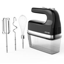 Cüraa Hand Mixer 300 Watts for Baking | 5 Speed Control with Turbo Mode | Electric Egg Beater with Whisk & Dough Hooks | Handheld Mixer for Cake, Cream, Dough, Buttermilk & Whipping | Black