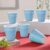 Larah by BOROSIL 200ml 6pc Powder Blue Tea/Coffee Opalware Kulhad Set | Microwave & Dishwasher Safe | Bone-Ash Free | Crockery Set Ideal for Daily Use & Gifting | Multicolor (Blue)
