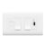 Wipro Northwest (Nowa) Switch Combo of 4M Plate + 1M 6A Switch x2 + USB Charger + 4 Step Fan Regulator, White (Kit 10)
