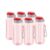 ATTRO Ultra Pro Motivational 1-Liter BPA-Free Water Bottle with Leak-Proof Flip-Top Cap, Nylon Strap and Stylish Color for Daily Hydration Set of 6-Red