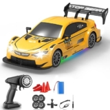 Zivvy Big Drift Racing RC Car Yellow | 2.4G Rechargeable Remote Control Drift Car with 150m Range, LED Lights & Music | High-Speed RC Racing Toy |Best Gift for Boys & Girls 2 3 4 5 6 7 8+ Years