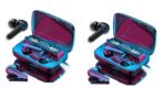 MB Star M19 TWS Bluetooth 5.0 Wireless Earbuds in Ear True Wireless Stereo Earbuds with Mic| LED Digital Display with Flashlight, Deep Bass Bluetooth Headphones, Upto 12Hrs Battery – Black, Pack of 2