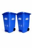 ARISTO Plastic Wheel Pedal Garbage Waste Dustbin 65 LTR BLUE&BLUE (COMBO)