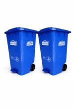 ARISTO Plastic Wheel Pedal Garbage Waste Dustbin 65 LTR BLUE&BLUE (COMBO)
