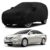 Sulfar 100% Water Resistant Car Body Cover Compatible with Mirror & Antenna Pockets for Hyundai Sonata (Triple Stitched, Full Bottom Elastic, Black)
