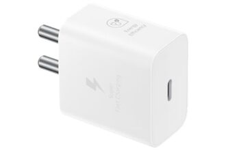 Samsung Original 25W USB Type-C Travel Adaptor Without Cable for Google Pixel, Xiaomi, Motorola, iPhone, Samsung Galaxy Tab S/A Series, Galaxy S10/M54/M55/A80/A90/S25/S24, White