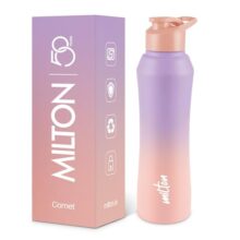 MILTON Comet 1000 ISI Certified Stainless Steel Water Bottle I Leak Proof I Rust proof I Single Walled I Ideal for Office, School, Home, Gym, 1000 ml, Purple & Pink