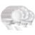 Larah by Borosil Lark Fluted Series Opalware Dinner Set | 33 Pieces for Family of 6 | Microwave & Dishwasher Safe | Bone-Ash Free | Crockery Set for Dining & Gifting | Plates & Bowls | White