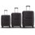 Aristocrat Liberty 8 Wheel Set of 3 Large Size (Check-in), Medium Size (Check-in) & Cabin (Small Size) Hard Case Trolley Bags, Lightweight Polypropylene Luggage, 3-Yr Global Warranty, Saddle Brown