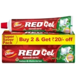 Dabur Red Gel Ayurvedic Toothpaste – 300g (150g x 2) | Reduction in Bad Breath, Plaque & Gingivitis | Freshness with Protection | For Healthy Gums & Effective Dental Care