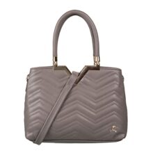Mochi Women Grey Zip Top Sling Bag (66-7651)