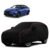 Sulfar 100% Water Resistant Car Body Cover Compatible with Mirror for BMW 2 Series Gran Coupe (Triple Stitched, Full Bottom Elastic, Black with Red Piping)